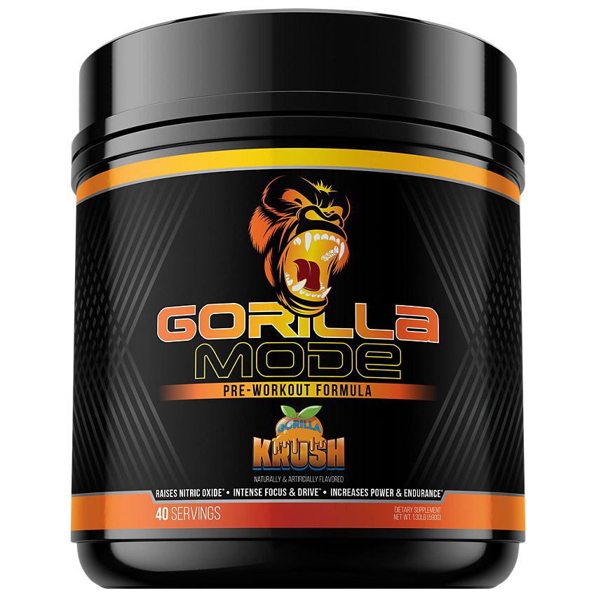 Gorilla Mind|Gorilla Mode Pre-Workout Formula|Orange Krush-(1.30 lbs./40 Servings)