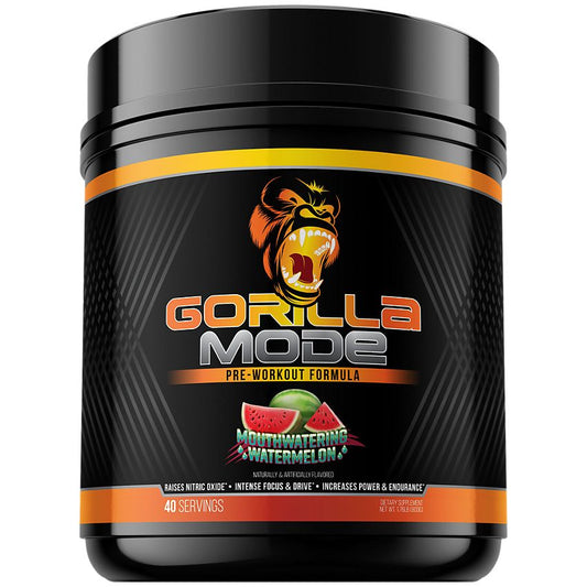 Gorilla Mind|Gorilla Mode Pre-Workout|Upgraded Formula|Mouthwatering Watermelon-(1.36 lbs./40 Servings)