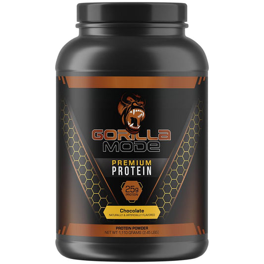 Gorilla Mind|Gorilla Mode Premium Protein Powder|Chocolate-(2.45 lbs./30 Servings)