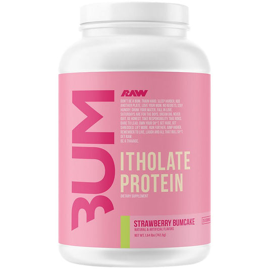 RAW CBUM Series Itholate Protein Powder|Strawberry Bumcake-(1.64 lbs./25 Servings)