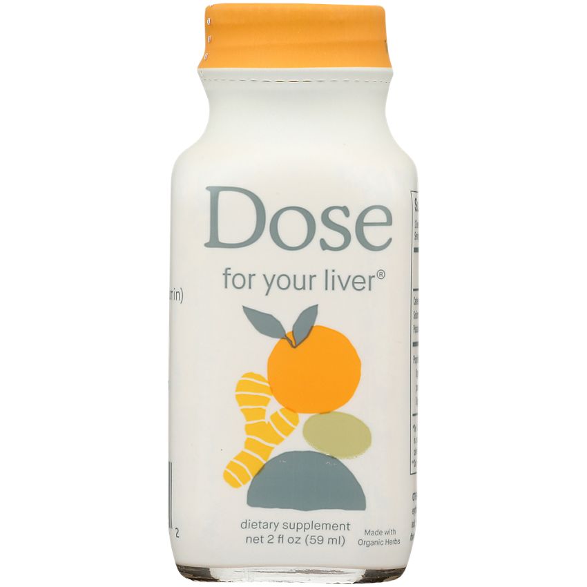 Dose for Your Liver Shot - Liver Health Support with Milk Thistle - Orange & Ginger (12 Shots, 2 Fl. Oz. Each)