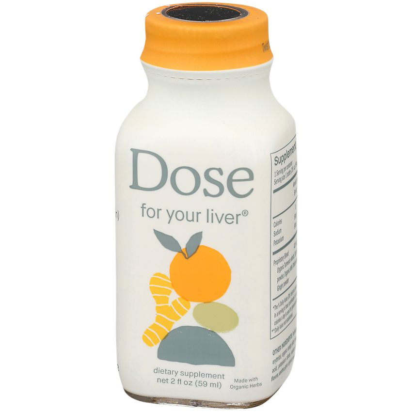 Dose for Your Liver Shot - Liver Health Support with Milk Thistle - Orange & Ginger (12 Shots, 2 Fl. Oz. Each)