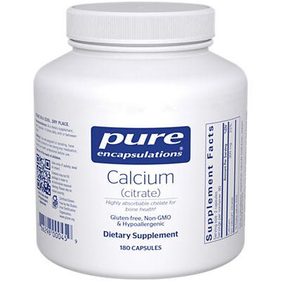 Pure Encapsulations Calcium Citrate - Supports Bone & Cardiovascular Health - 300mg (180 Capsules)