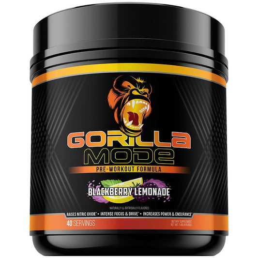 Gorilla Mind|Gorilla Mode Pre-Workout Formula|Blackberry Lemonade-(1.40 lbs./40 Servings)