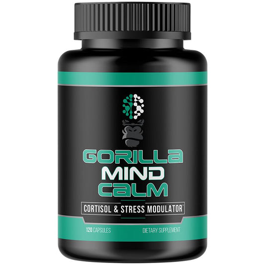 Gorilla Mind Calm Cortisol & Stress Modulator with KSM-66 Ashwagandha (120 Capsules)