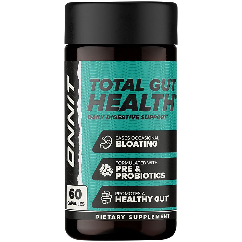 Onnit Labs|Total Gut Health|Daily Digestive Support with Prebiotics & Probiotics-(60 Capsules)