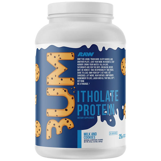 RAW CBUM Series Itholate Protein Powder|Milk and Cookies-(1.8 Lbs. / 25 Servings)