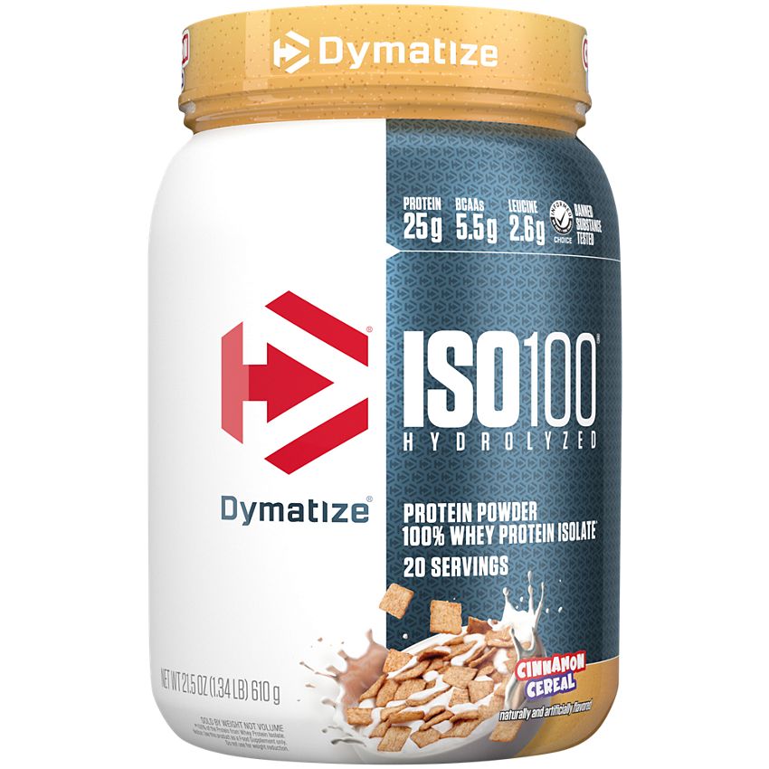 Dymatize Nutrition|ISO100 Hydrolyzed 100% Whey Protein Isolate|Cinnamon Cereal-(1.34 Lbs. / 20 Servings)