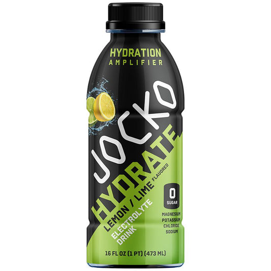 JOCKO FUEL Jocko Hydrate – Hydration Amplifier Electrolyte Drink - Lemon Lime (16 fl. oz./12 Drinks)