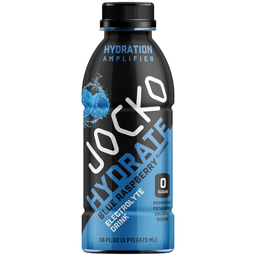 JOCKO FUEL Jocko Hydrate – Hydration Amplifier Electrolyte Drink - Blue Raspberry (16 fl. oz./12 Drinks)