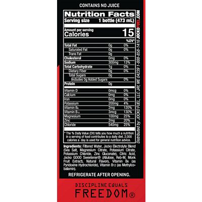 JOCKO FUEL Jocko Hydrate –Hydration Amplifier Electrolyte Drink - Fruit Punch (16 fl. oz./12 Drinks)