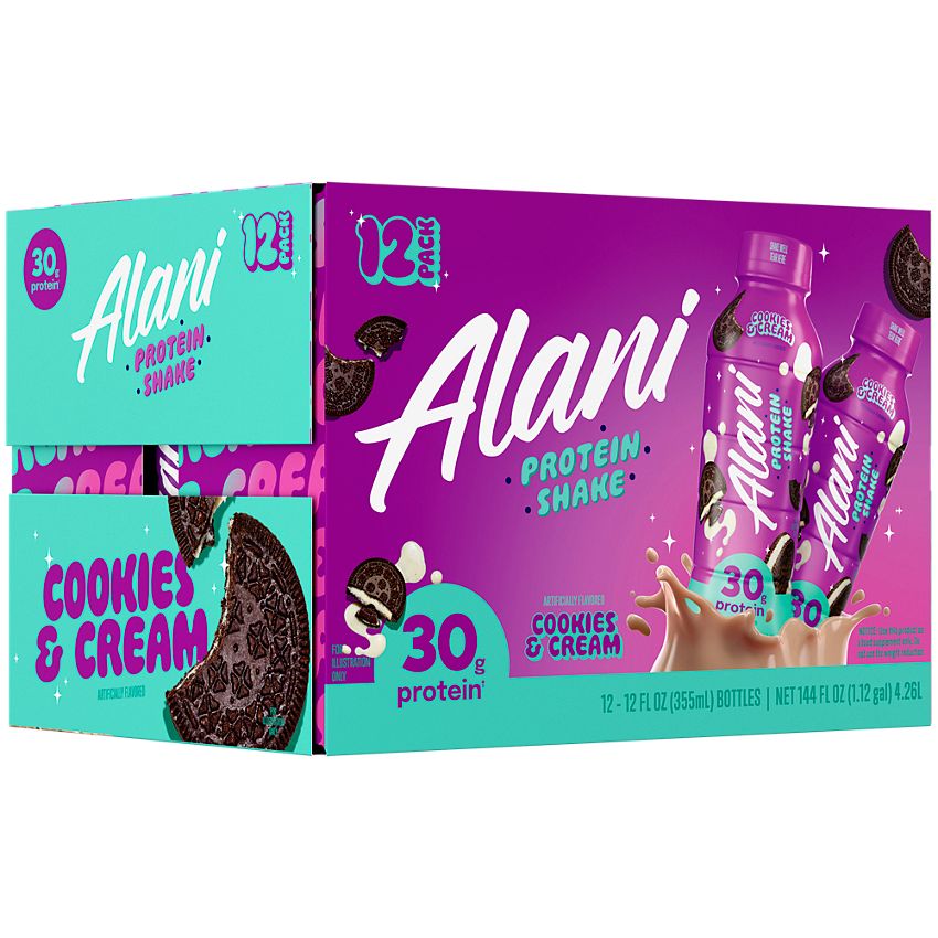 Alani Nu Protein Shake|Cookies & Cream | (12 Fl Oz. / 12 Drinks)