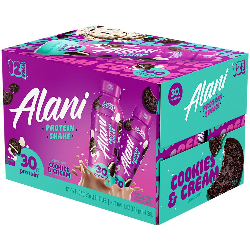 Alani Nu Protein Shake|Cookies & Cream | (12 Fl Oz. / 12 Drinks)