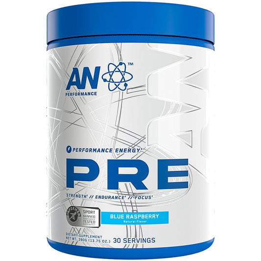 AN PERFORMANCE|Performance Energy Pre-Workout|Blue Raspberry-(13.7 Oz./ 30 Servings)