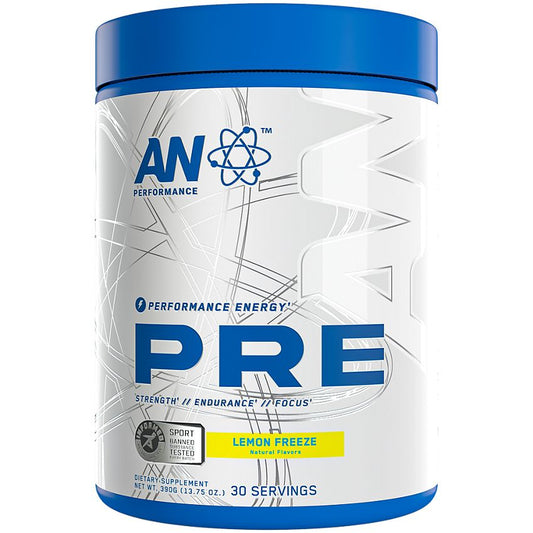 AN PERFORMANCE|Performance Energy Pre-Workout|Lemon Freeze-(13.7 Oz./ 30 Servings)