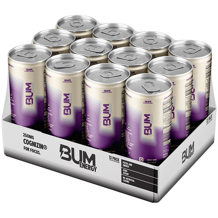 BUM Energy Energy Drink - Grape (12 Drinks, 12 Fl. Oz. Each)