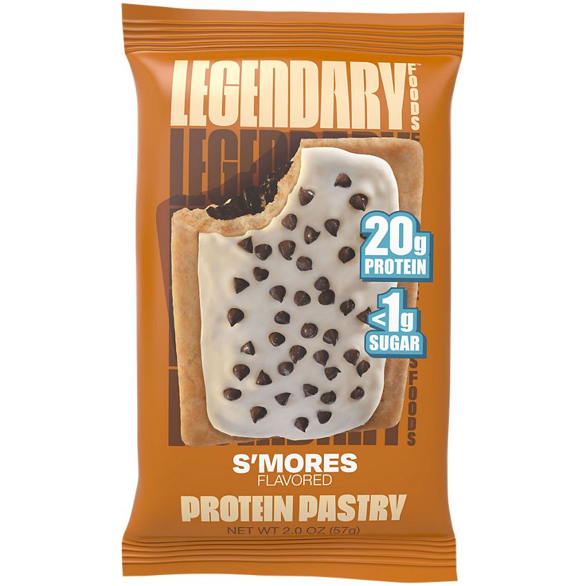 Legendary Foods Protein Pastry - Low Carb, Zero Sugar, Keto-Friendly - S'Mores (10 On-the-Go Pastries)