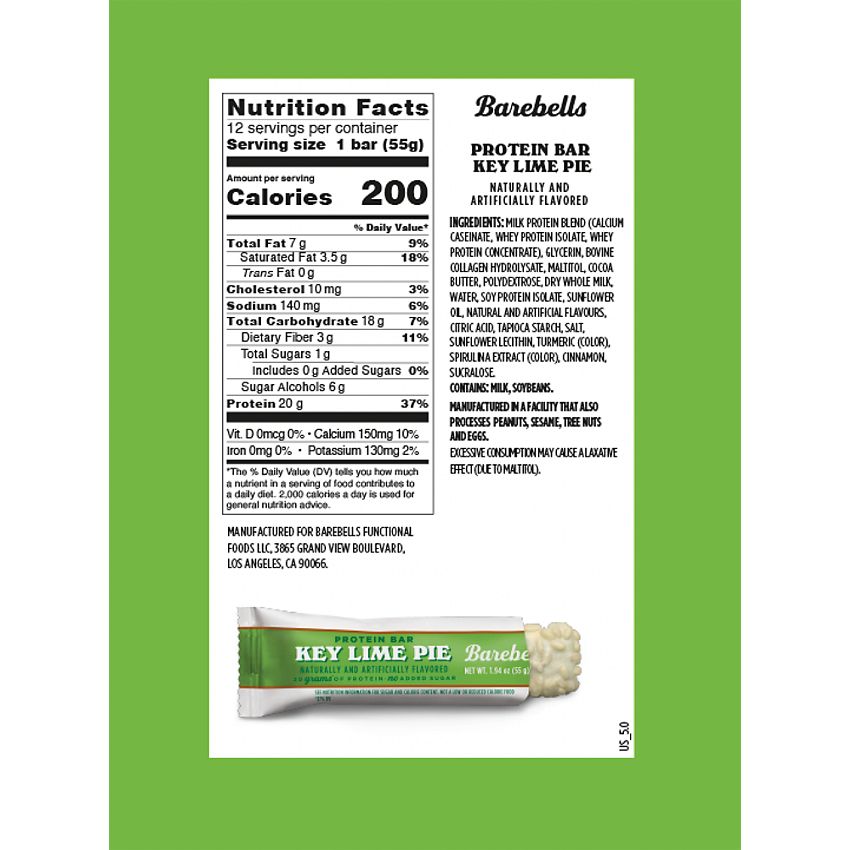 Barebells-Protein Bar - Key Lime Pie (12 Bars)