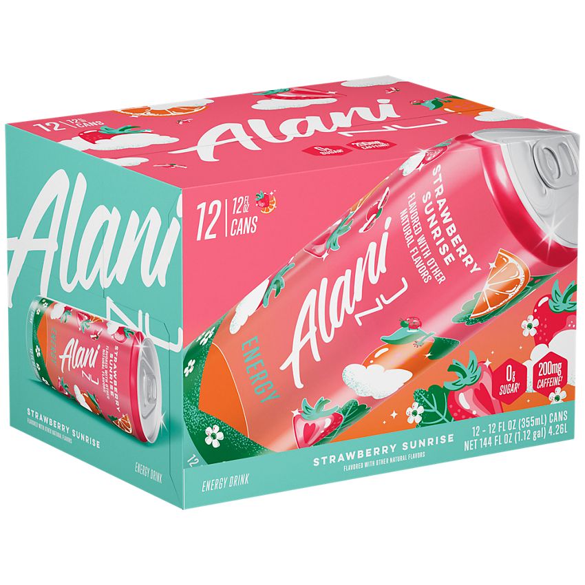 Alani Nu Energy Drink - Strawberry Sunrise (12 Drinks , 12 Fl Oz. Each)