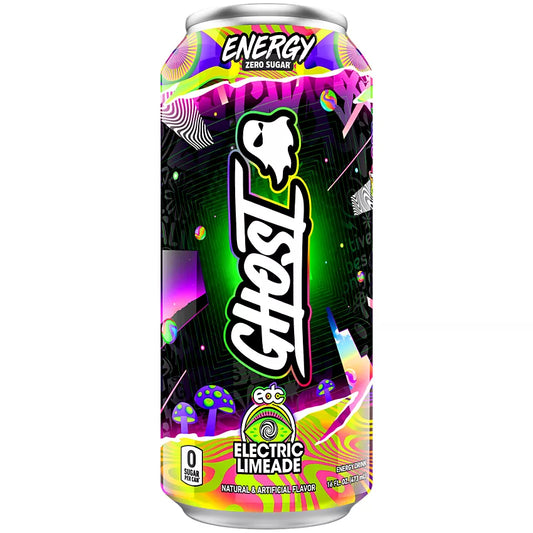 GHOST Energy GHOST Energy Drink - Zero Sugar - EDC Electric Limeade (12 Drinks, 16 Fl Oz. Each)
