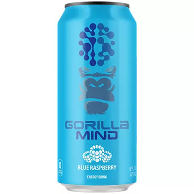 Gorilla Mind Gorilla Mind Energy Drink – Blue Raspberry (12 Drinks, 16 fl. oz. Each)