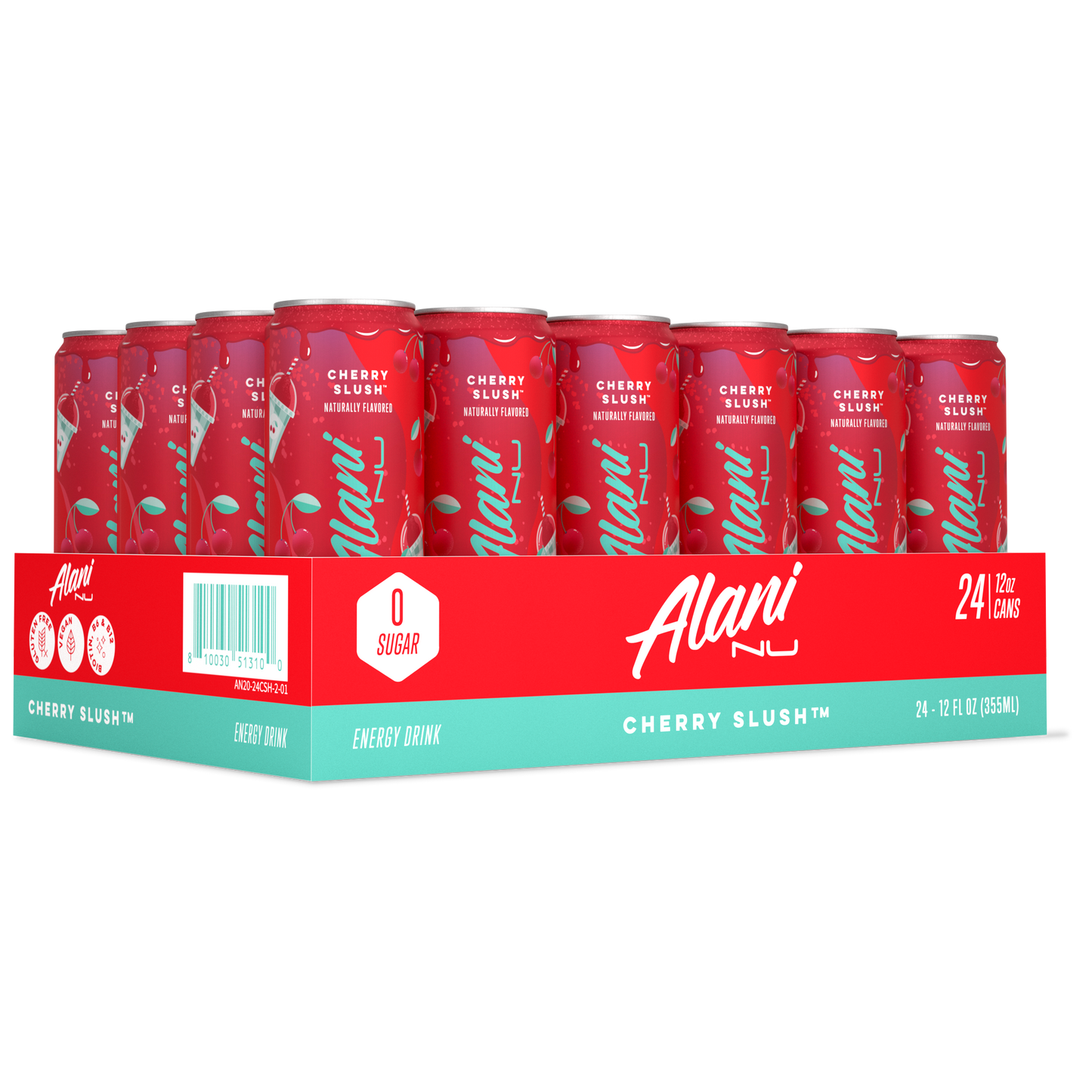 Alani Nu Energy Drink-Cherry Slush (24 Drinks, 12 Fl. Oz. Each)