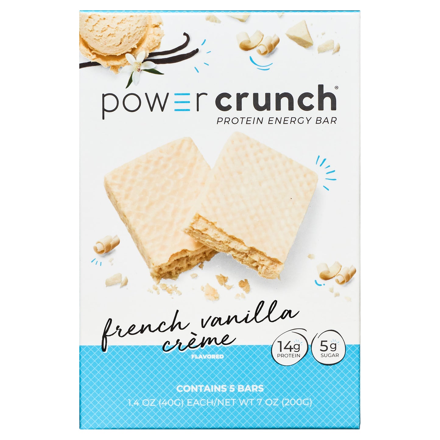 Crunch-Power Crunch Original Protein Energy Bars | French Vanilla Cream | 1.4 oz(5 Count)