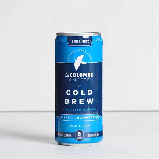La Colombe Brazilian Cold Brew| 9 Fl. Oz. 4 Pack| 100% Arabica| Single-Origin| Cold Pressed Espresso Coffee| 15 Calories| Double-Filtered| Bold & Rich Coffee| 120mg Natural Caffeine