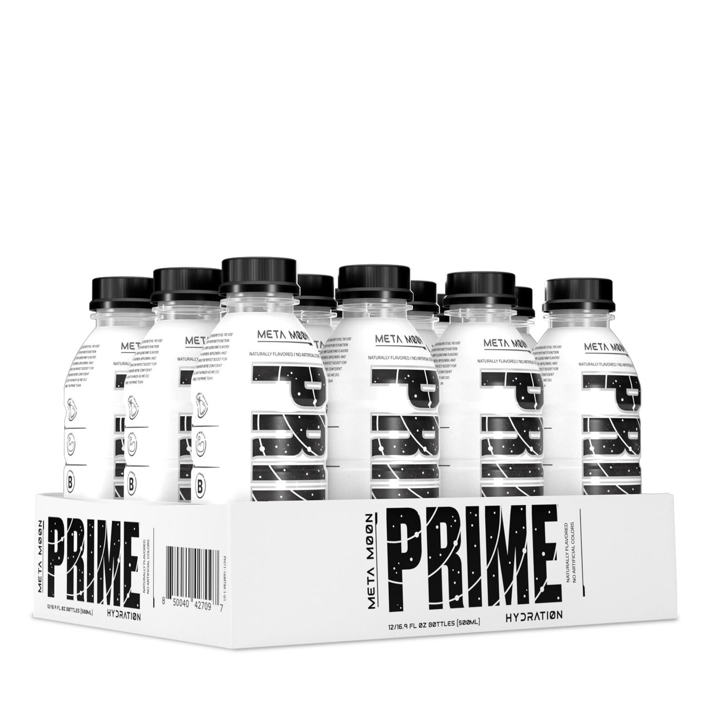 PRIME Hydration META MOON | Sports Drinks | Electrolyte Enhanced for Ultimate Hydration | 250mg BCAAs | B Vitamins | Antioxidants | 2g Of Sugar | 16.9 Fluid Ounce | 12 Pack