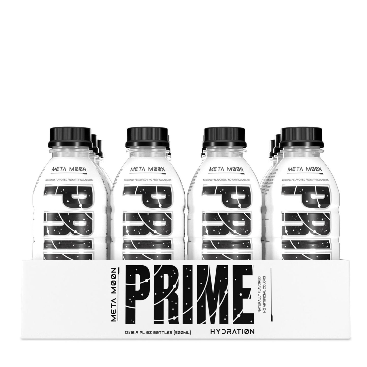 PRIME Hydration META MOON | Sports Drinks | Electrolyte Enhanced for Ultimate Hydration | 250mg BCAAs | B Vitamins | Antioxidants | 2g Of Sugar | 16.9 Fluid Ounce | 12 Pack
