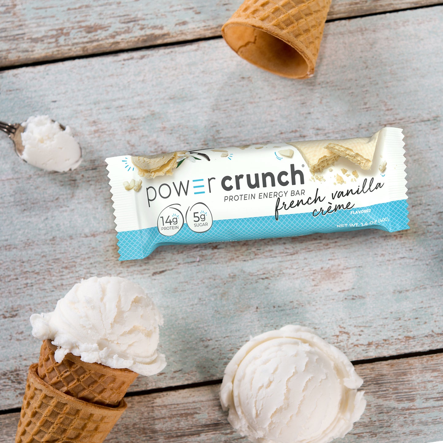 Crunch-Power Crunch Original Protein Energy Bars | French Vanilla Cream | 1.4 oz(5 Count)