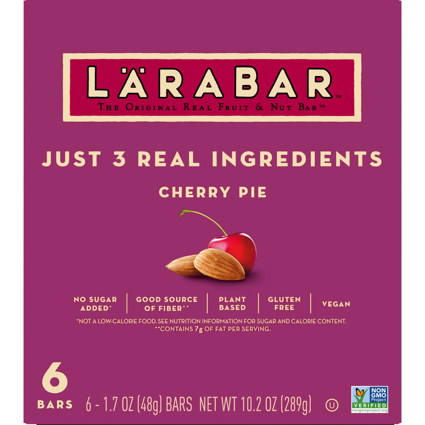 Larabar Cherry Pie|Gluten Free Vegan Fruit & Nut Bars, 1.7 oz bars(Pack of 6)