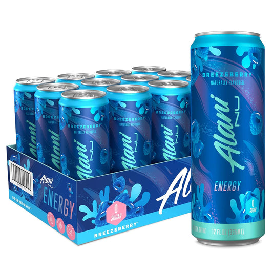 Alani Nu Energy Drink -Breezeberry (12 Drinks, 12 Fl. Oz. Each)