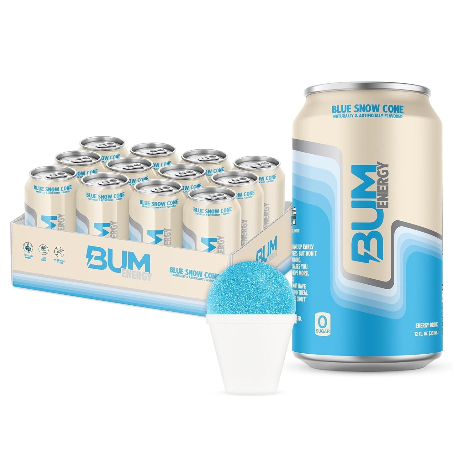 Raw Nutrition BUM Energy Drink|112 mg Natural Caffeine(12 fl oz, 12 Pack)