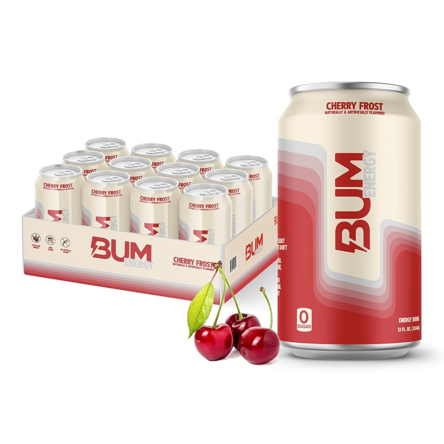 Raw Nutrition BUM Energy Drink|112 mg Natural Caffeine(12 fl oz, 12 Pack)