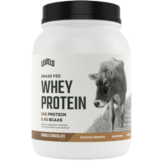 Levels Grass Fed Whey Protein Powder|No ArtificialsL24G of Protein|Double Chocolate|1.48LB