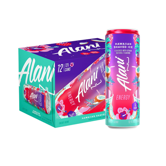 Alani Nu Hawaiian Shaved Ice,Energy Drink| by Brittany Mahomes-(12 Drinks, 12 Fl. Oz. Each)