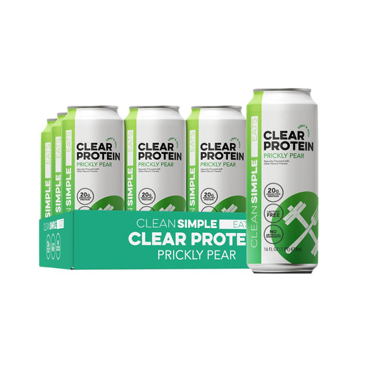 Clean Simple Eats Clear|Protein Drink|Grass-Fed Whey Protein|Prickly Pear-(12 Drinks , 16 Fl Oz. Each)