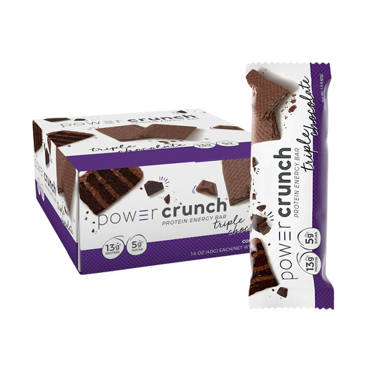 BioNutritional Research Group | Power Crunch Protein Energy Bar - Triple Chocolate (12 Bars)