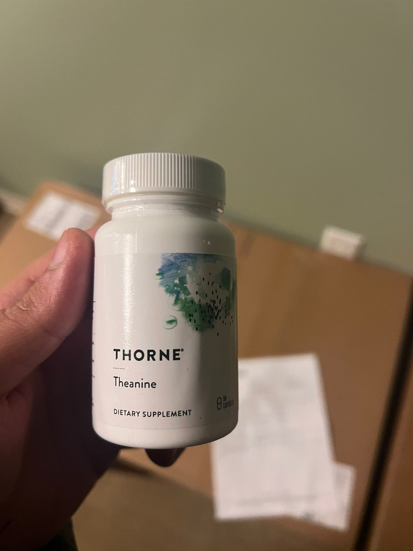 THORNE Theanine|200mg of L-Theanine|Support a Healthy Stress Response, Relaxation, and Focus|Increases Brain Alpha-Wave Production|90 Capsules