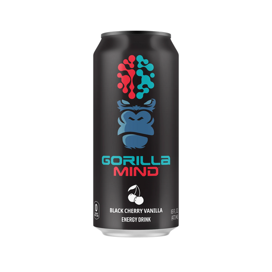 Gorilla Mind Energy Drink – Black Cherry Vanilla (12 Drinks, 16 fl. oz. Each)