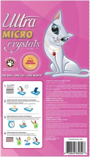 Ultra-Micro Crystals Cat Litter | 99.9% Dust Free, Soft on Paws, Fragrance Free- 5 pounds